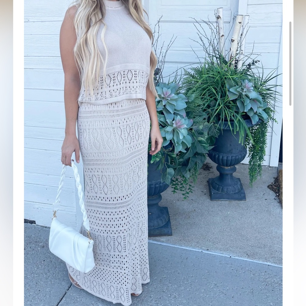 Crop top and skirt set